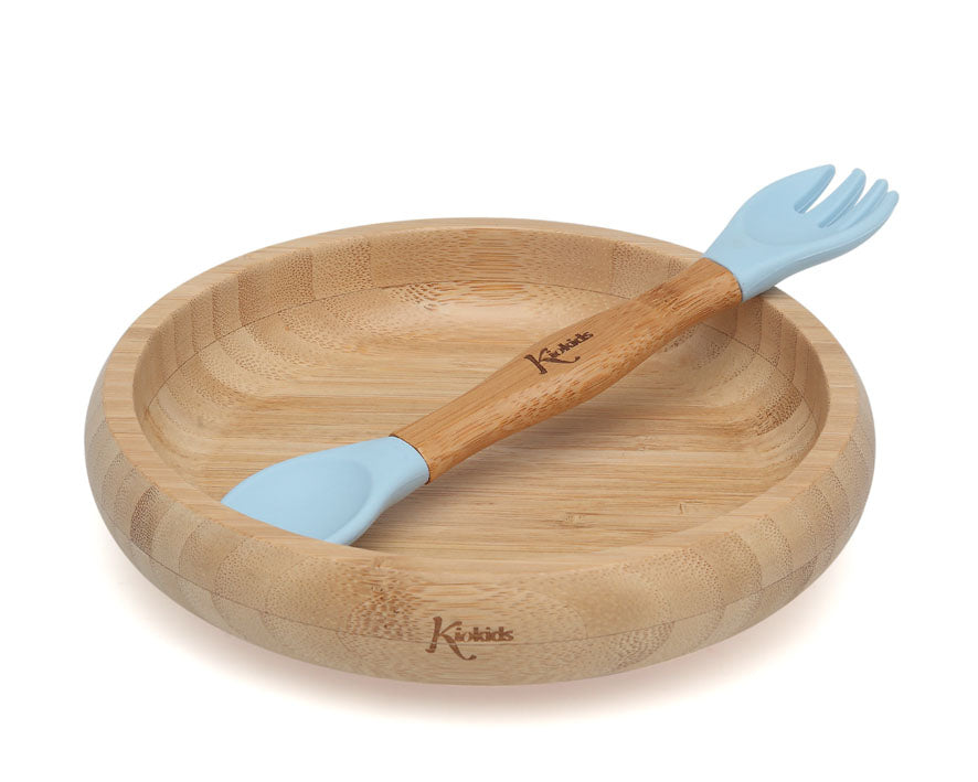 Cuenco bambu con ventosa y cubierto