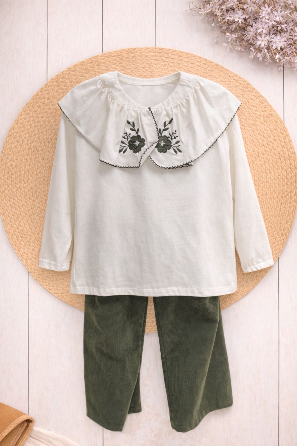 Conjunto bordado palazzo