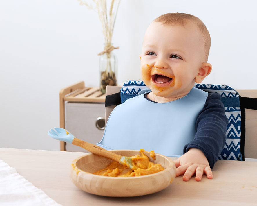 Cuenco bambu con ventosa y cubierto