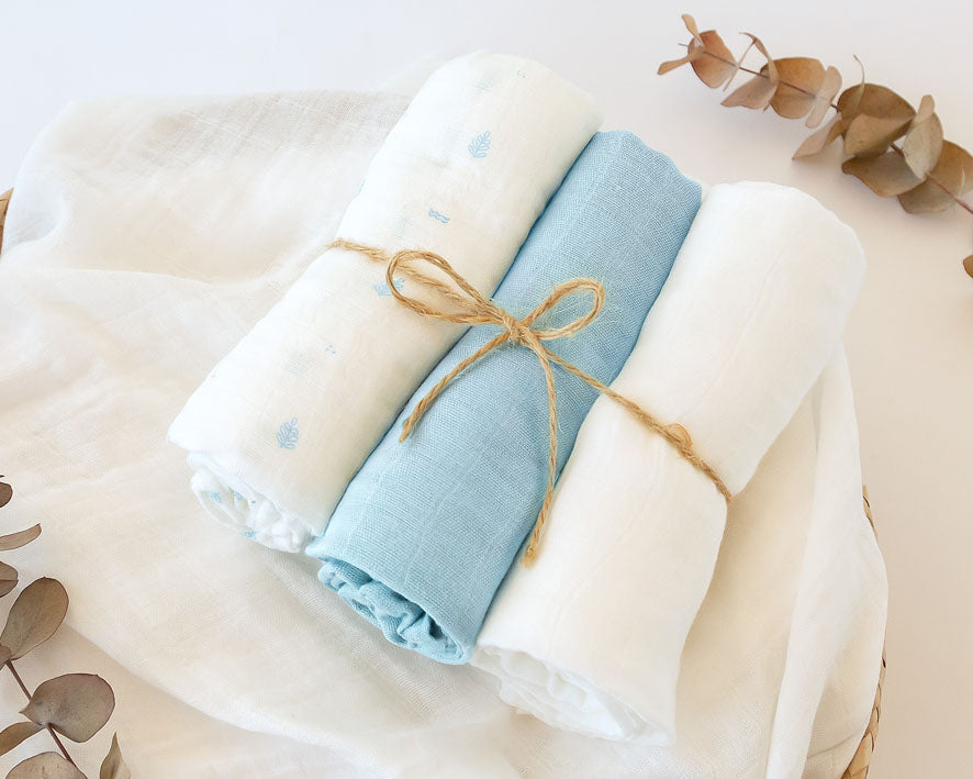 Pack 3 muselinas bambu