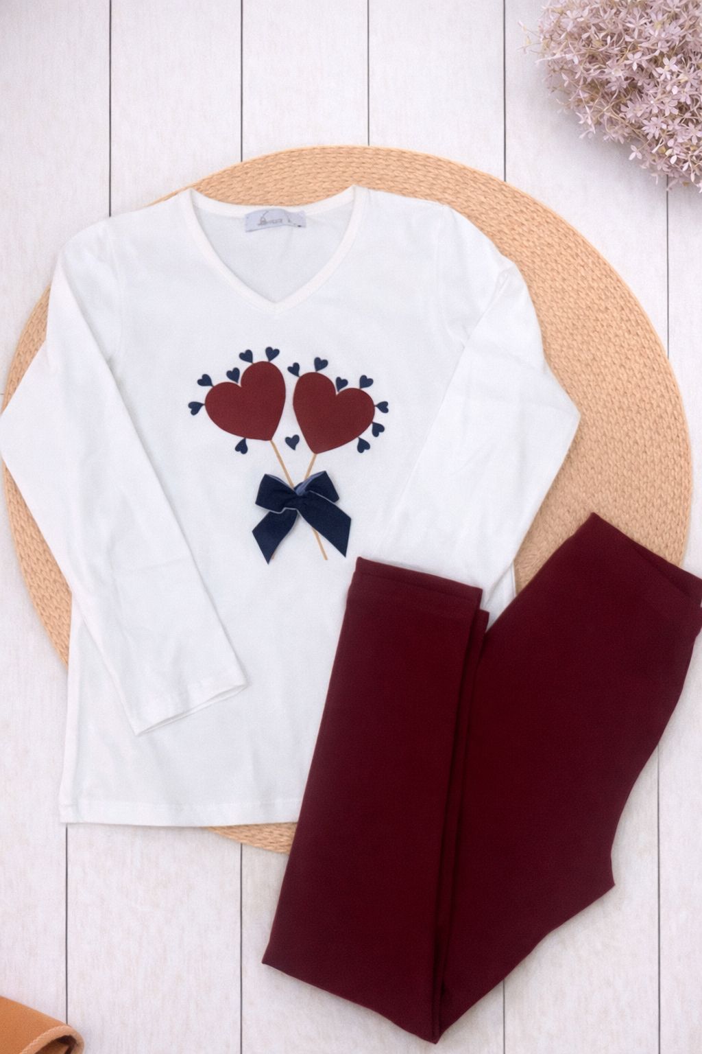 Conjunto leggins corazon