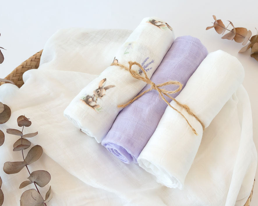 Pack 3 muselinas bambu