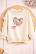 Sudadera corazón flor