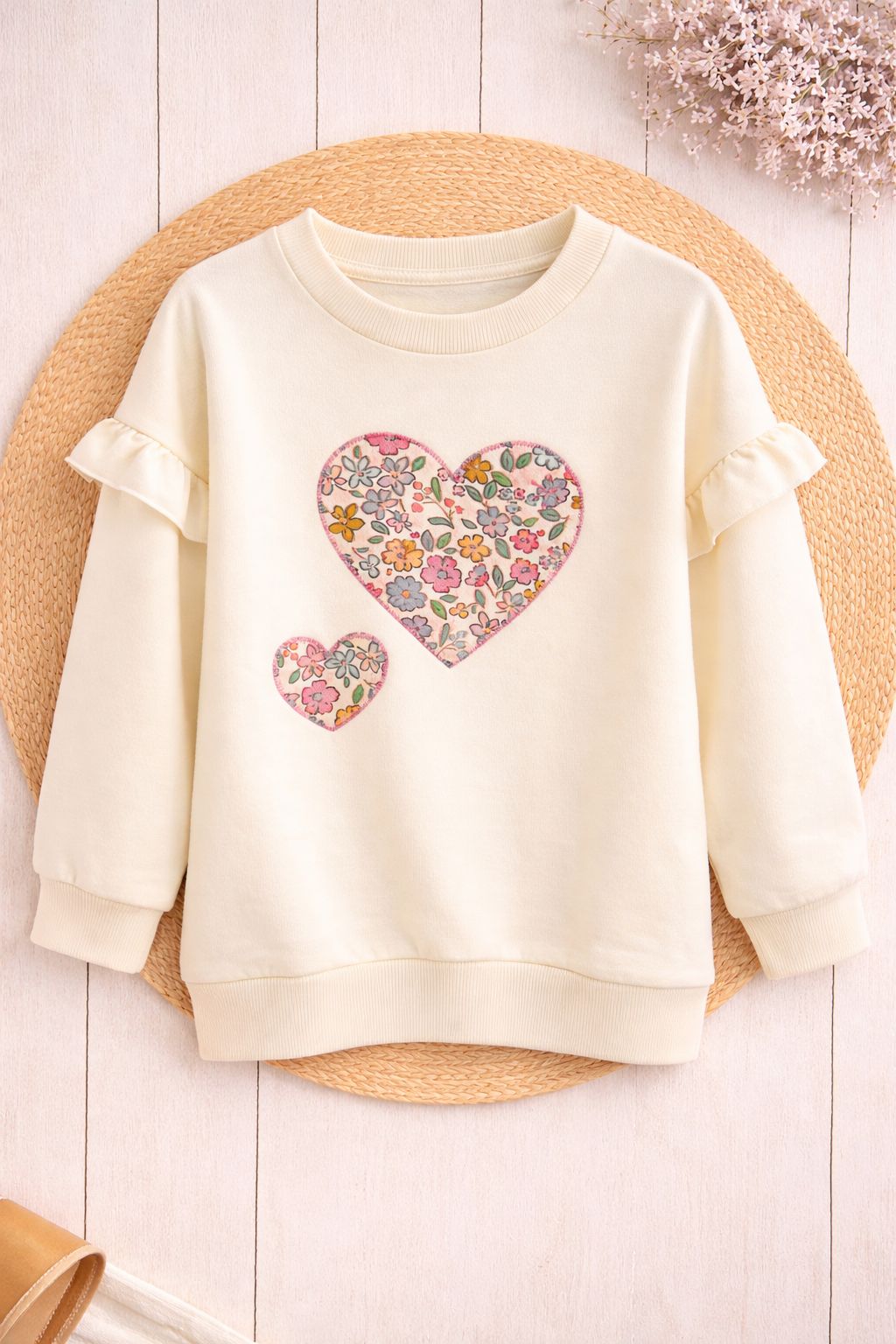 Sudadera corazón flor
